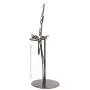 A Ting Garden Decorative 7'' Metal and Glass Rain Gauge,Butterfly,Flower