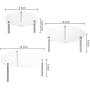 MyGift 6-Piece Set Round Clear Acrylic Server Dessert & Bakery Display Riser Stands
