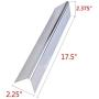 GasSaf 17.5inch Flavorizer Bar Replacement for Weber 7620, Genesis 300, E310, S310, E330, EP-330 Series Grill, 5-Pack Stainless Steel Flavor Bar (L17.5 x W2.25 x H2.375)