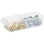 Akro-Mils 40716 Width Dividers for Plastic Storage Hardware and Craft Cabinet Small Drawers, (16-Pack), Clear