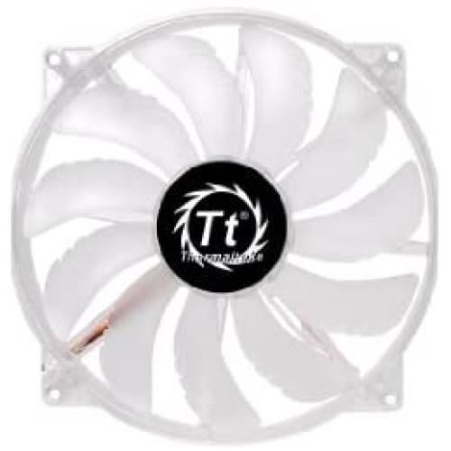 Thermaltake 200mm Pure 20 Series Blue LED Quiet High Airflow High Performance Easy to Install Case Fan CL-F016-PL20BU-A, Clear w Blue LED