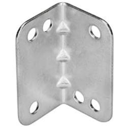 Rok Hardware Heavy Duty Metal Bracket Right Angle Brace, 20 Gauge, Zinc Finish, 50 Pack