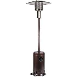 XtremepowerUS 96053 Propane Gas Outdoor Patio Heater Auto Tilt CSA 48,000 BTU Premium Floor Standing, Hammered Bronze