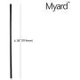 Myard 36 Inches Classic Hollow Round Iron Deck Balusters for Deck Railing Porch (50-Pack, Matte Black)