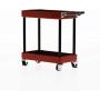 Ky-RC 2 Layers Metal RC Car Tools Rack Maintenance Trolley for 1/8 1/10 1/12 1/16 Scale RC Model Car Axial SCX10 Traxxas TRX4 TRX6 TF2 D90 D110 D130 RC Climbing Car Simulation Tools Rack (Large, Red)