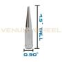 Venum wheel accessories 32pc Chrome Spike Lug Nuts 9/16-18 Spiked Metal Lug Nuts Solid 1 Piece 4.5'' Tall + Key Socket for 1994-2011 RAM 2500 & 3500 Heavy Duty USA