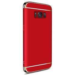 Galaxy S8 Case, 3 in 1 Hybrid Hard Plastic Case Ultra Thin and Slim Anti-Scratch Matte Finish Back Cover for Samsung Galaxy S8 (5.8)(2017) - Red