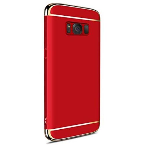Galaxy S8 Case, 3 in 1 Hybrid Hard Plastic Case Ultra Thin and Slim Anti-Scratch Matte Finish Back Cover for Samsung Galaxy S8 (5.8)(2017) - Red