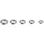 Stainless Steel Split Ring, 200PCS 5Sizes Split Rings Solid Lures Connectors Fishing Tackle High Strength Lure Tackle Connector kit