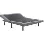 Classic Brands Comfort Upholstered Adjustable Bed Base with Massage, Wireless Remote, Three Leg Heights, and USB Ports-Ergonomic, Twin XL, Black