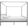 Novogratz Marion Canopy Bed, King, Dark Gray