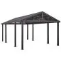 Sojag 20 x 12 Samara Carport with Aluminum Frame and 10 High Galvanized Steel Roof for Easy Drive Through Access, Gray Sojag 20 x 12 Samara Carport with Aluminum Frame and 10 High Galvanized Steel Roof for Easy Drive Through Access, Gray