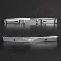 KYX Racing CNC Machined Aluminum Alloy Front Bumper Silver Upgrades Parts Accessories for 1/24th Scale RC Crawler Car Axial SCX24 AXI00001 C10