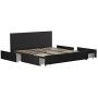Novogratz Kelly Upholstered Storage Platform Bed - King (Dark Gray Linen)