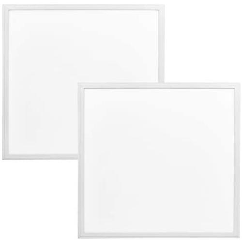 Luxrite LED Light Panel, 2x2 FT, 40W, 3000K Soft White, 4000 Lumens, 24x24 Inch LED Flat Panel, 0-10V Dimmable, DLC Listed, UL Listed, Pack of 2