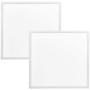 Luxrite LED Light Panel, 2x2 FT, 40W, 3000K Soft White, 4000 Lumens, 24x24 Inch LED Flat Panel, 0-10V Dimmable, DLC Listed, UL Listed, Pack of 2