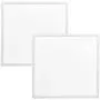 Luxrite LED Light Panel, 2x2 FT, 45W, 6500K Daylight, 4850 Lumens, 24x24 Inch LED Flat Panel, 0-10V Dimmable, DLC Listed, UL Listed, Pack of 2