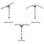 LALUZ 6 Lights French Country Shabby Chic Chandelier with Cloud Arms in Distressed Wood and Rusty Metal Finish, 31.1'' Large Living Room Pendant Light Fixture