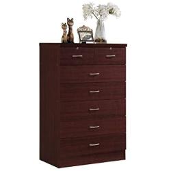 Hodedah HI70DR Mahogany Chest of Drawers with Locks