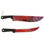 Lakuku 20PCS Halloween Decorations Bloody Weapons Horror Scary Metallic Butcher Knife Chainsaw Weapons Haunted House Banners Garland Props Party Supplies (8pcs,12pcs)