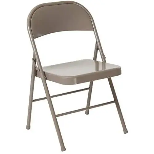 Flash Furniture HERCULES Series Double Braced Gray Metal Folding Chair Flash Furniture HERCULES Series Double Braced Gray Metal Folding Chair