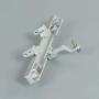 Aoile Metal Rear Bumper with Tow Hook for TRAXXAS TRX6 G63 6X6 RC Car Parts Accessories Silver