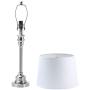 CO-Z White Table Lamp Set of 2, Modern Metal Desk Lamp in Brushed Steel Finish, 26 Inches in Height, Bedside Lamps for Office Bedroom Nightstand Accent, ETL. (Table Lamp Set of 2)