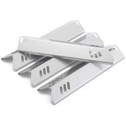 YIHAM LS760 Grill Replacement Parts 304 Stainless Steel Heat Plate for Dyna-Glo DGF493BNP, Backyard Grill BY15-101-001-02, Uniflame, Heat Shield Tent Flame Tamer, 15 x 3 13/16 inch, Set of 4