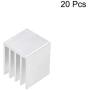 uxcell Electronics Cooler Heatsink for MOS GPU IC Chip Silver 19 x 19 x 24 mm 20pcs