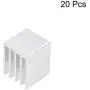 uxcell Electronics Cooler Heatsink for MOS GPU IC Chip Silver 19 x 19 x 24 mm 20pcs