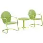 Crosley Furniture KO10004KL Griffith 3-Piece Retro Metal Outdoor Seating Set with 2 Chairs and Side Table, Key Lime Crosley Furniture KO10004KL Griffith 3-Piece Retro Metal Outdoor Seating Set with 2 Chairs and Side Table, Key Lime