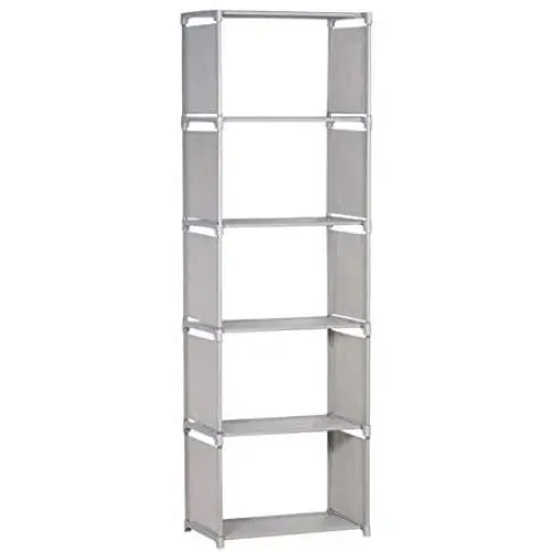 NiceAI Bookshelf Lightweight Slim Modern Bookcase Metal Framework Childrens Room Arrangement Toys Office A4 File Books Kitchen Clothing Storage Rack Gray 6-Tier NiceAI Bookshelf Lightweight Slim Modern Bookcase Metal Framework Childrens Room Arrangement Toys Office A4 File Books Kitchen Clothing Storage Rack Gray 6-Tier