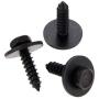 Mtsooning 20 Pcs/Set Universal Car Auto 4.8x19mm Self-Tapping Screws Captive Loose Washer 8mm Hex Head Black Hot C45