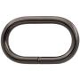 BIKICOCO 1-1/4 Metal Oval Ring Buckle Loops Non Welded for Leather Purse Bags Handbag Straps, Gunmetal - Pack of 10