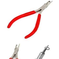 OdontoMed2011 5'' Split Ring Pliers Opens Split Rings for Wire Wrap Bead Red Handle ODM