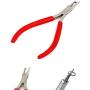 OdontoMed2011 5'' Split Ring Pliers Opens Split Rings for Wire Wrap Bead Red Handle ODM