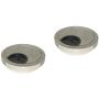 Computer Desktop Round Hole Cover 2PCS 53mm Hole Dia Brushed Silver Zinc Alloy Desk Table Grommet Cable Cord Hole Cover for Home and Office