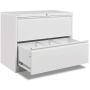 Bonnlo Lateral File Cabinet Lockable with 2 Drawers, White