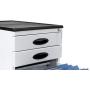 Calico Designs Metal Full Extension, Locking, 3-Drawer Mobile File Cabinet Assembled (Except Casters) for Legal or Letter Files with Supply Organizer Tray in White