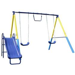 Sportspower My First Metal Swing Set with Slide