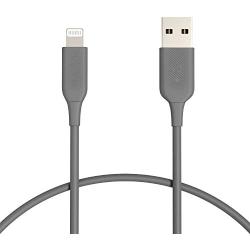 Amazon Basics Lightning to USB Cable - MFi Certified Apple iPhone Charger, Gray, 1-Foot (Durability Rated 4,000 Bends)