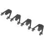 RC Car Shock Tower, Metal Adjustable Shock Damper Towers Mount Multihole Accessory for SCX10 1/10 RC Car(Black)