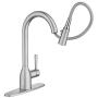 Moen 87233SRS Adler One-Handle High Arc Pulldown Kitchen Faucet with Power Clean, Spot Resist Stainless Moen 87233SRS Adler One-Handle High Arc Pulldown Kitchen Faucet with Power Clean, Spot Resist Stainless