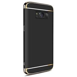 Galaxy S8 Case, 3 in 1 Hybrid Hard Plastic Case Ultra Thin and Slim Anti-Scratch Matte Finish Back Cover for Samsung Galaxy S8 (5.8)(2017) - Black