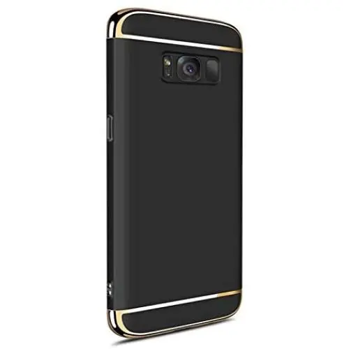 Galaxy S8 Case, 3 in 1 Hybrid Hard Plastic Case Ultra Thin and Slim Anti-Scratch Matte Finish Back Cover for Samsung Galaxy S8 (5.8)(2017) - Black