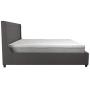 CosmoLiving Mercer Upholstered Bed - King - Grey Linen