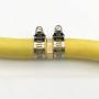 Hanobo 5 Pack Brass Pipe Tubes of Metal 5/8 Inch Garden Water Hose Repair Mender with Stainless Clamp