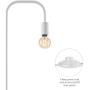 Oneach Industrial LED Floor Lamp for Living Room Bedroom Reading Office Metal Minimalist Standing Lamp White