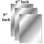 Q-BICS Flexible Mirror Sheets 6'' X 9'' Soft Non Glass Cut to Size Craft Plastic 3 Sheets Fun House ''PEEL OFF PROTECTIVE COVER SHEET'' Peel Back Sticker And Stick No Glue