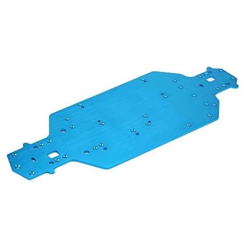 Dilwe RC Car Metal Chassis, Aluminium Alloy Chassis for HSP 1/10 Scale RC Car Remote Control Vehicle Upgrade Part(Blue)